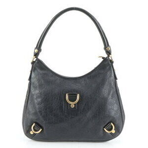 Gucci Guccissima Abbey leather shoulder bag black REM